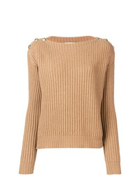 Женский светло-коричневый вязаный свитер от Max Mara