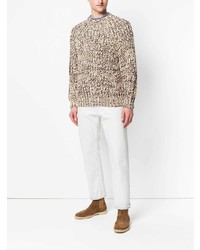 Мужской светло-коричневый вязаный свитер от Isabel Marant