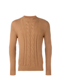 Мужской светло-коричневый вязаный свитер от Tagliatore