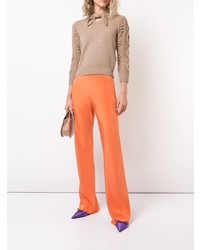 Женский светло-коричневый вязаный свитер от Co