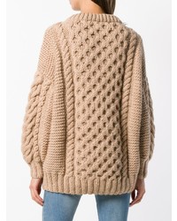 Светло-коричневый вязаный свободный свитер от I Love Mr Mittens