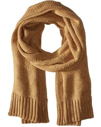 Светло-коричневый вязаный шарф