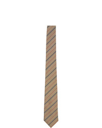 Мужской светло-коричневый галстук в горизонтальную полоску от Burberry