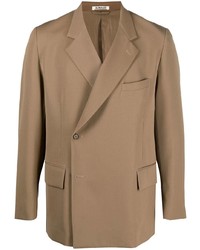 Мужской светло-коричневый двубортный пиджак от Auralee