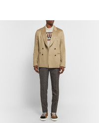 Мужской светло-коричневый двубортный пиджак от Paul Smith