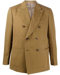 Мужской светло-коричневый двубортный пиджак от Caruso