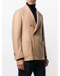 Мужской светло-коричневый двубортный пиджак от Gabriele Pasini