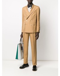 Мужской светло-коричневый двубортный пиджак от Fendi