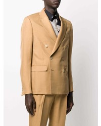 Мужской светло-коричневый двубортный пиджак от Fendi