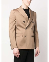 Мужской светло-коричневый двубортный пиджак от Tonello