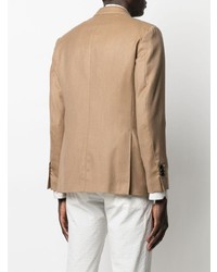 Мужской светло-коричневый двубортный пиджак от Gabriele Pasini