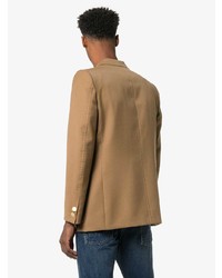 Мужской светло-коричневый двубортный пиджак от Gucci