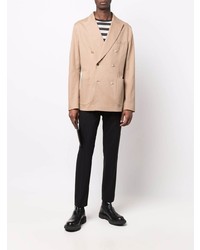 Мужской светло-коричневый двубортный пиджак от Tonello