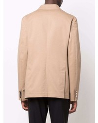 Мужской светло-коричневый двубортный пиджак от Tonello