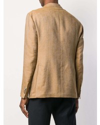 Мужской светло-коричневый двубортный пиджак от 0909