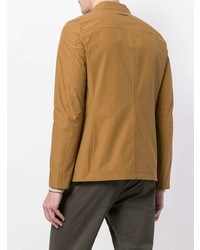 Мужской светло-коричневый двубортный пиджак от T Jacket