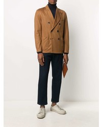 Мужской светло-коричневый двубортный пиджак от Barena