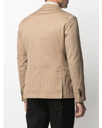 Мужской светло-коричневый двубортный пиджак от Manuel Ritz