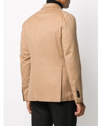 Мужской светло-коричневый двубортный пиджак от Tagliatore