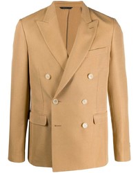 Мужской светло-коричневый двубортный пиджак от Fendi