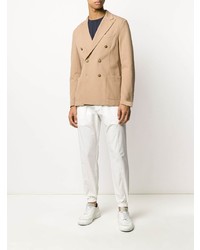 Мужской светло-коричневый двубортный пиджак от Eleventy