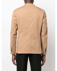 Мужской светло-коричневый двубортный пиджак от Manuel Ritz