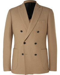 Мужской светло-коричневый двубортный пиджак от Hardy Amies