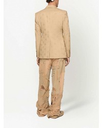 Мужской светло-коричневый двубортный пиджак от Dolce & Gabbana