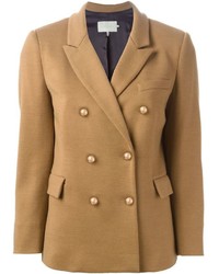Женский светло-коричневый двубортный пиджак от L'Autre Chose