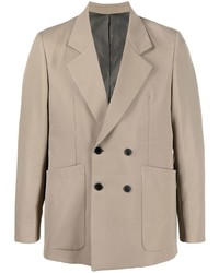 Мужской светло-коричневый двубортный пиджак от Low Brand
