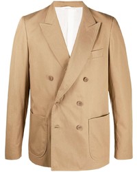 Мужской светло-коричневый двубортный пиджак от Maison Flaneur