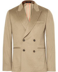 Мужской светло-коричневый двубортный пиджак от Paul Smith
