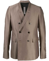 Мужской светло-коричневый двубортный пиджак от Rick Owens
