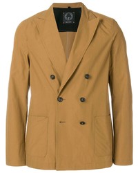 Мужской светло-коричневый двубортный пиджак от T Jacket