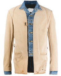 Мужской светло-коричневый джинсовый пиджак от Greg Lauren