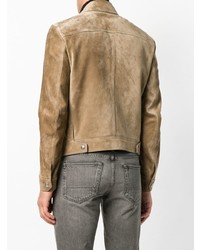 Мужской светло-коричневый замшевый бомбер от Tom Ford