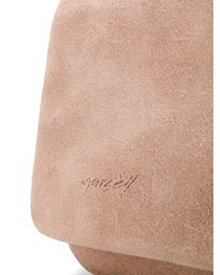 Светло-коричневый замшевый клатч от Marsèll