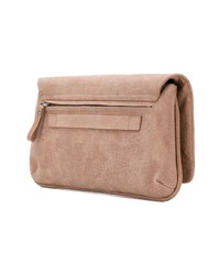 Светло-коричневый замшевый клатч от Marsèll