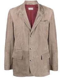 Мужской светло-коричневый замшевый пиджак от Brunello Cucinelli