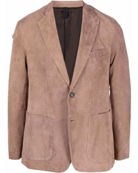 Мужской светло-коричневый замшевый пиджак от Tagliatore
