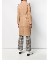 Женский светло-коричневый замшевый плащ от Stand