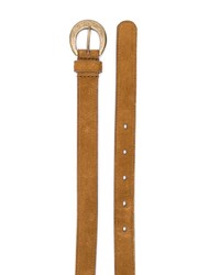 Мужской светло-коричневый замшевый ремень от Saint Laurent