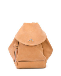 Женский светло-коричневый замшевый рюкзак от Manu Atelier