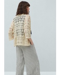 Женский светло-коричневый кардиган от Mango