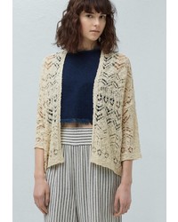 Женский светло-коричневый кардиган от Mango