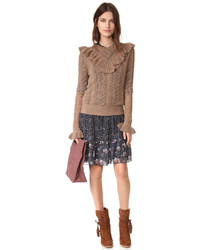Женский светло-коричневый кашемировый свитер от Ulla Johnson