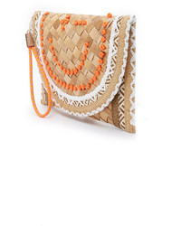 Светло-коричневый клатч от Anya Hindmarch