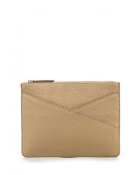 Светло-коричневый кожаный клатч от Banana Republic