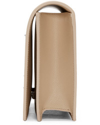 Светло-коричневый кожаный клатч от Saint Laurent