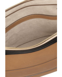 Светло-коричневый кожаный клатч от Chloé